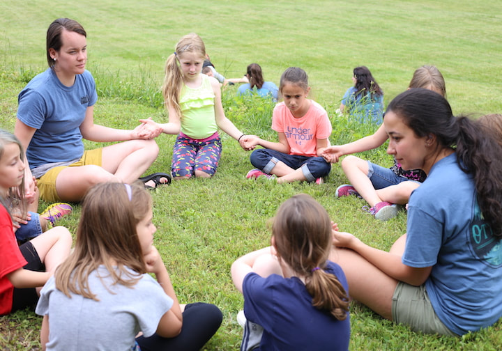 Girl Campers Playing Game - Pioneer Camp - 2nd to 3rd Grade